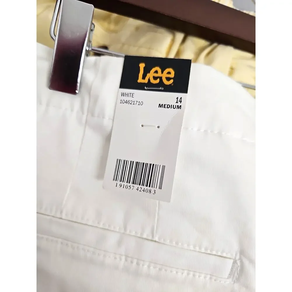 Lee Legendary Style Bermuda Shorts Women's White Mid Rise Size 14 M (NWT) - Picture 9 of 15